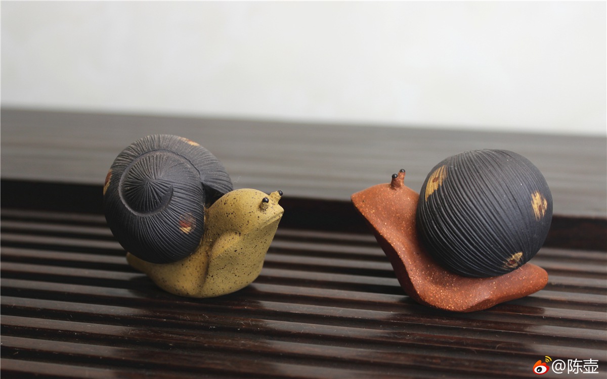 紫砂蜗牛茶宠