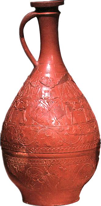 红精陶执壶